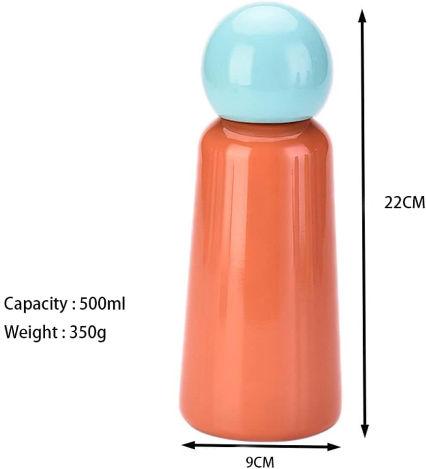 Butelka termiczna ze stali nierdzewnej 500 ml – niebiesko-pomarańczowa
